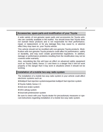 toyota c-hr 2021 owners manual